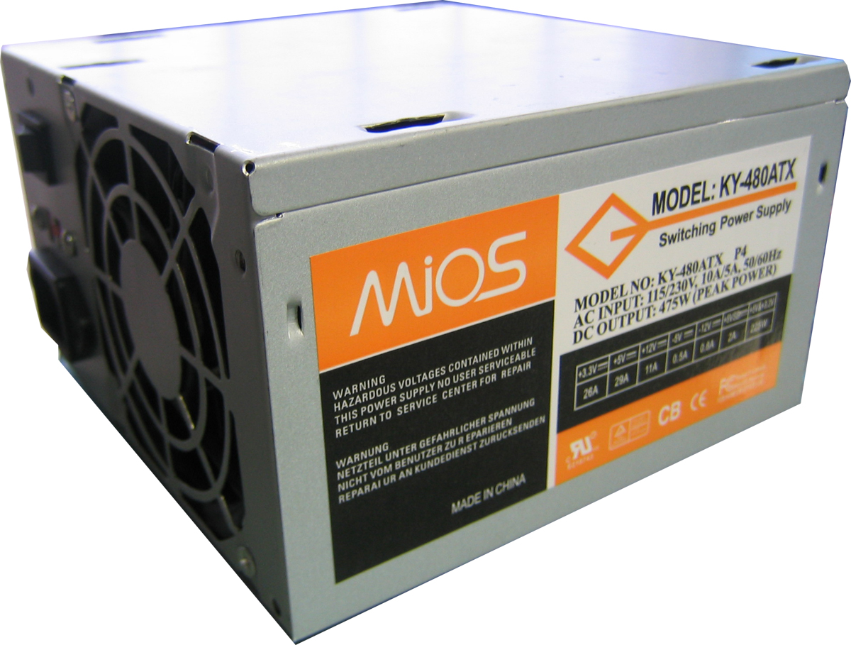 MIOS 475W 24PIN POWER SUPPLY - Click Image to Close