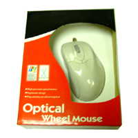 Optical Wheel Mouse PS/2 Silver - Click Image to Close